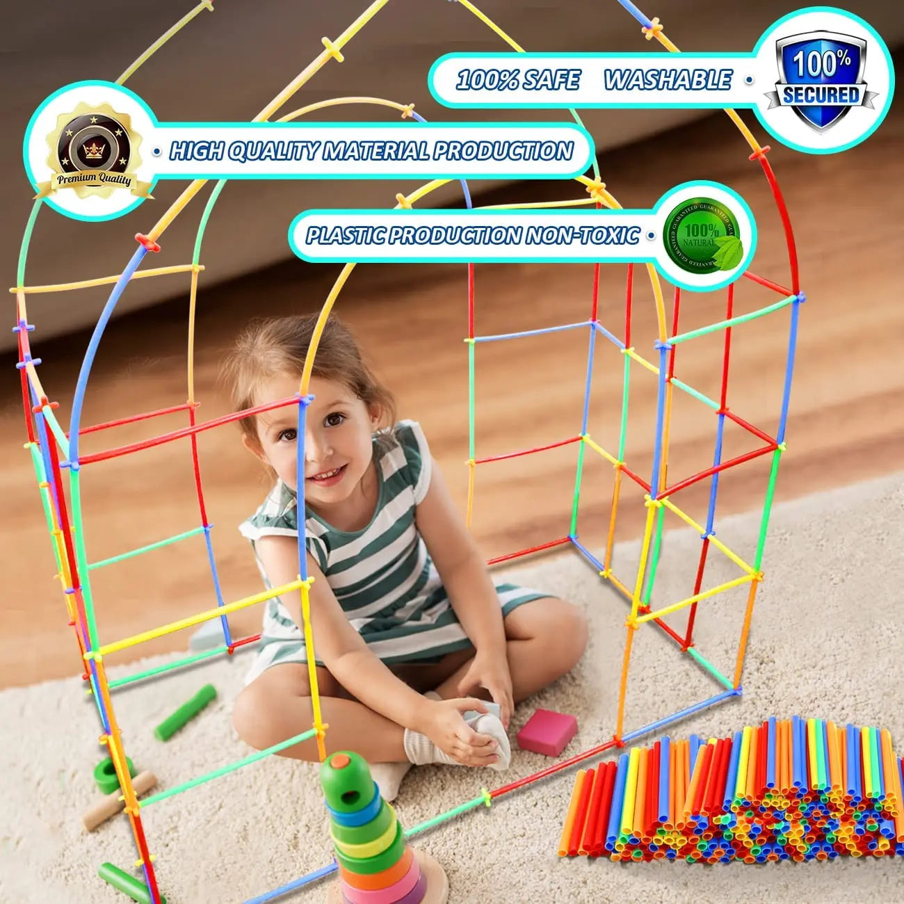 Straw STEM Construction Toy Set