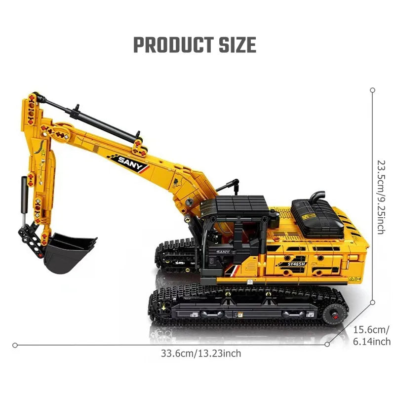 Excavator Building Block Model Set