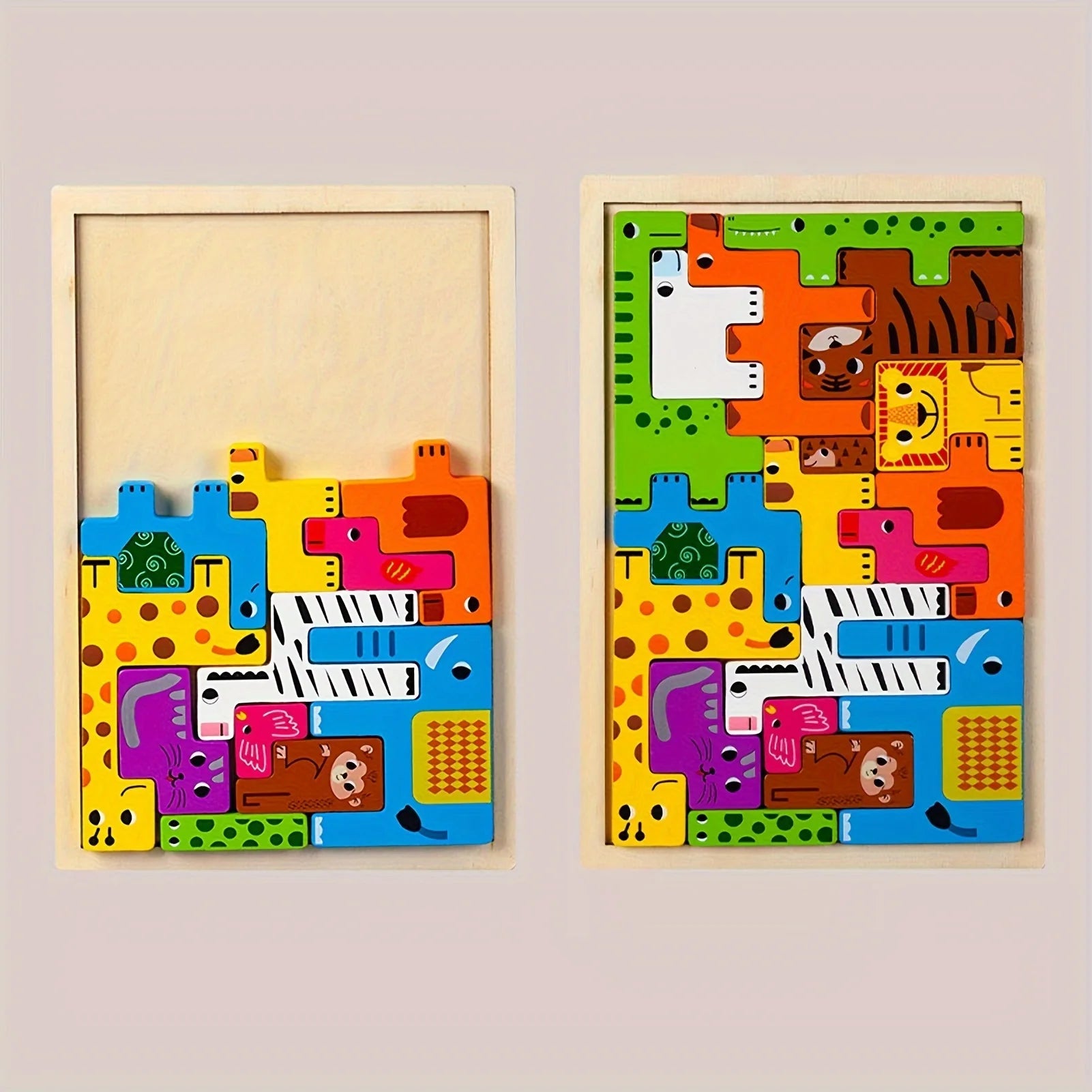 Animal Wooden Block Puzzles