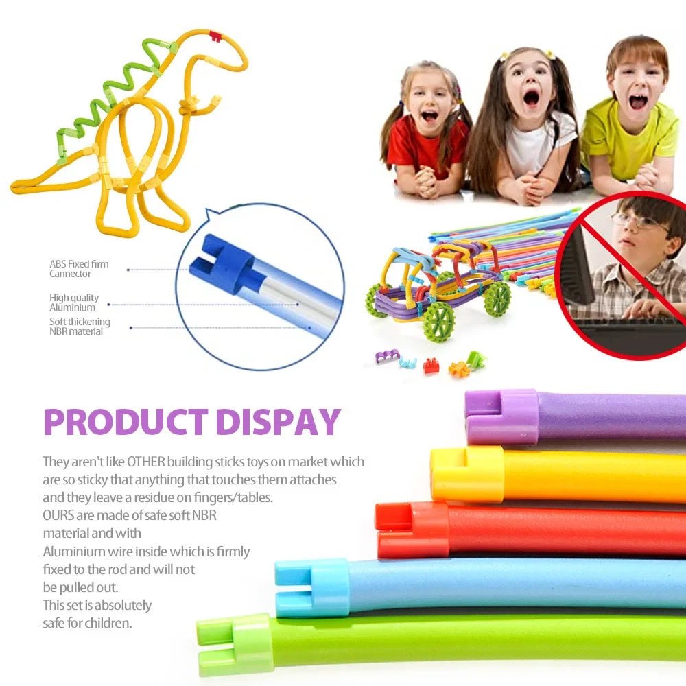 Bendable Building Sticks Set - Bright Yellow Fox