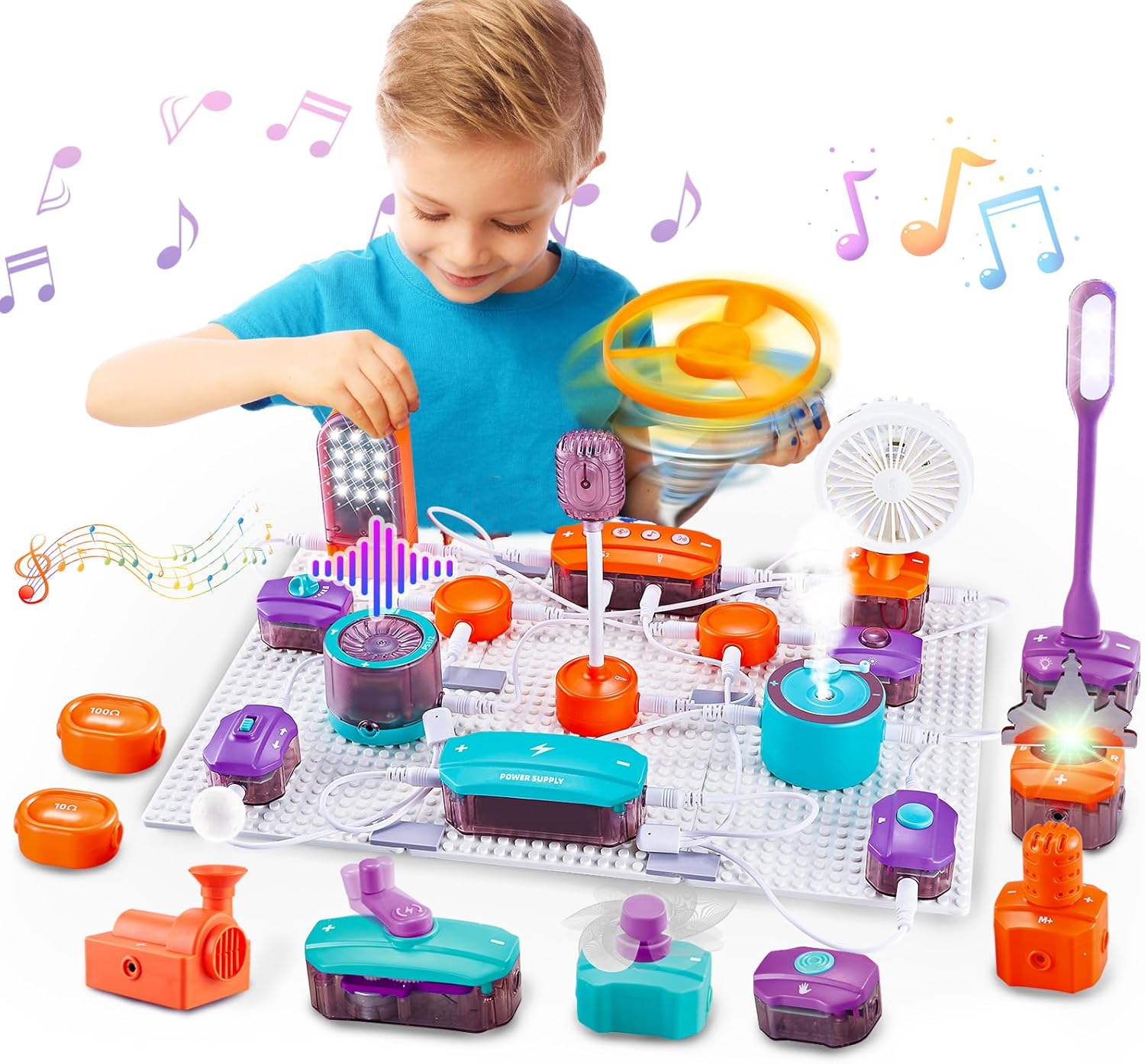 Circuit Building Blocks Set - Bright Yellow Fox