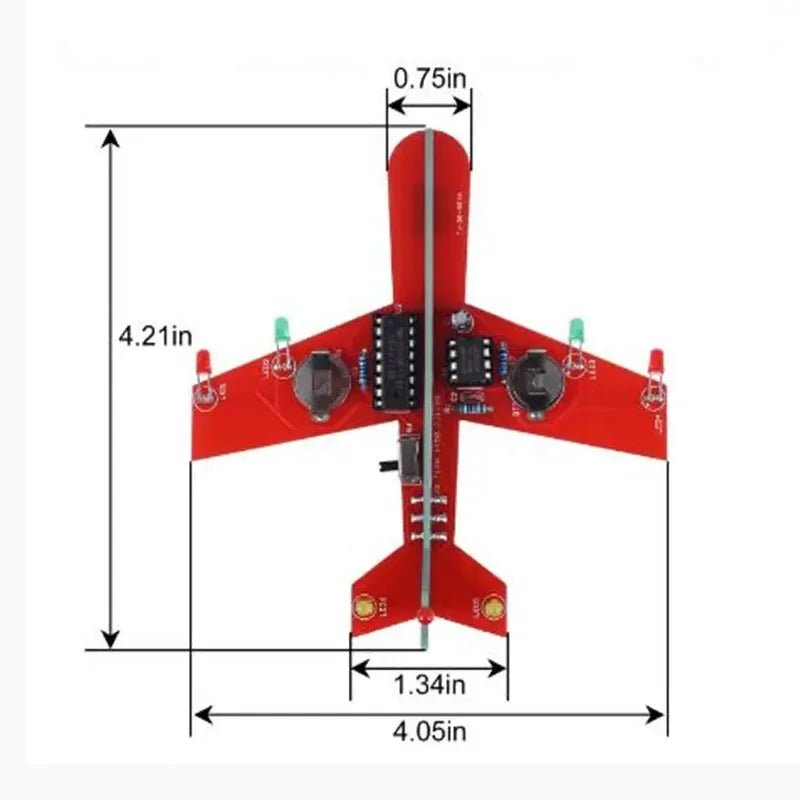 DIY Electronic LED Airplane Set - Bright Yellow Fox