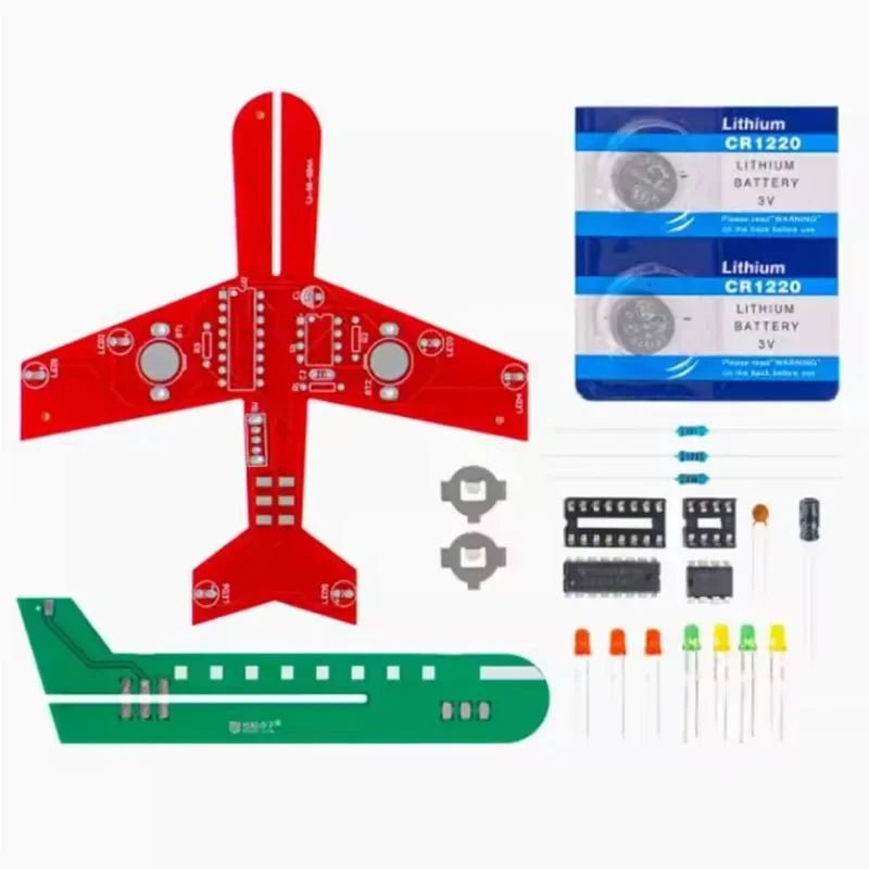 DIY Electronic LED Airplane Set - Bright Yellow Fox