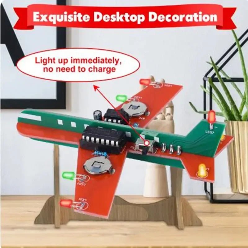 DIY Electronic LED Airplane Set - Bright Yellow Fox