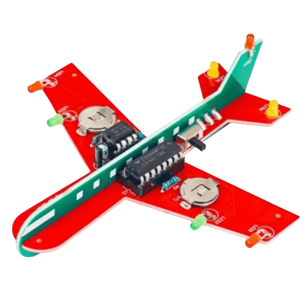 DIY Electronic LED Airplane Set - Bright Yellow Fox