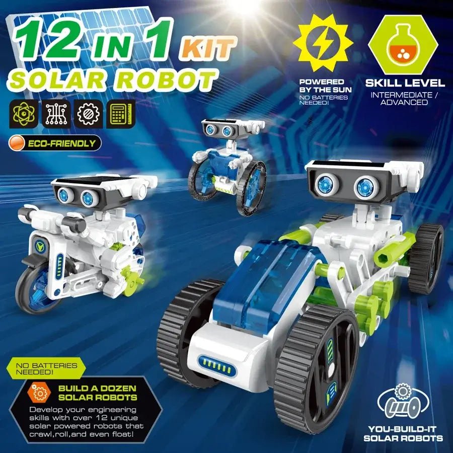 DIY Solar Robot Building Set - Bright Yellow Fox