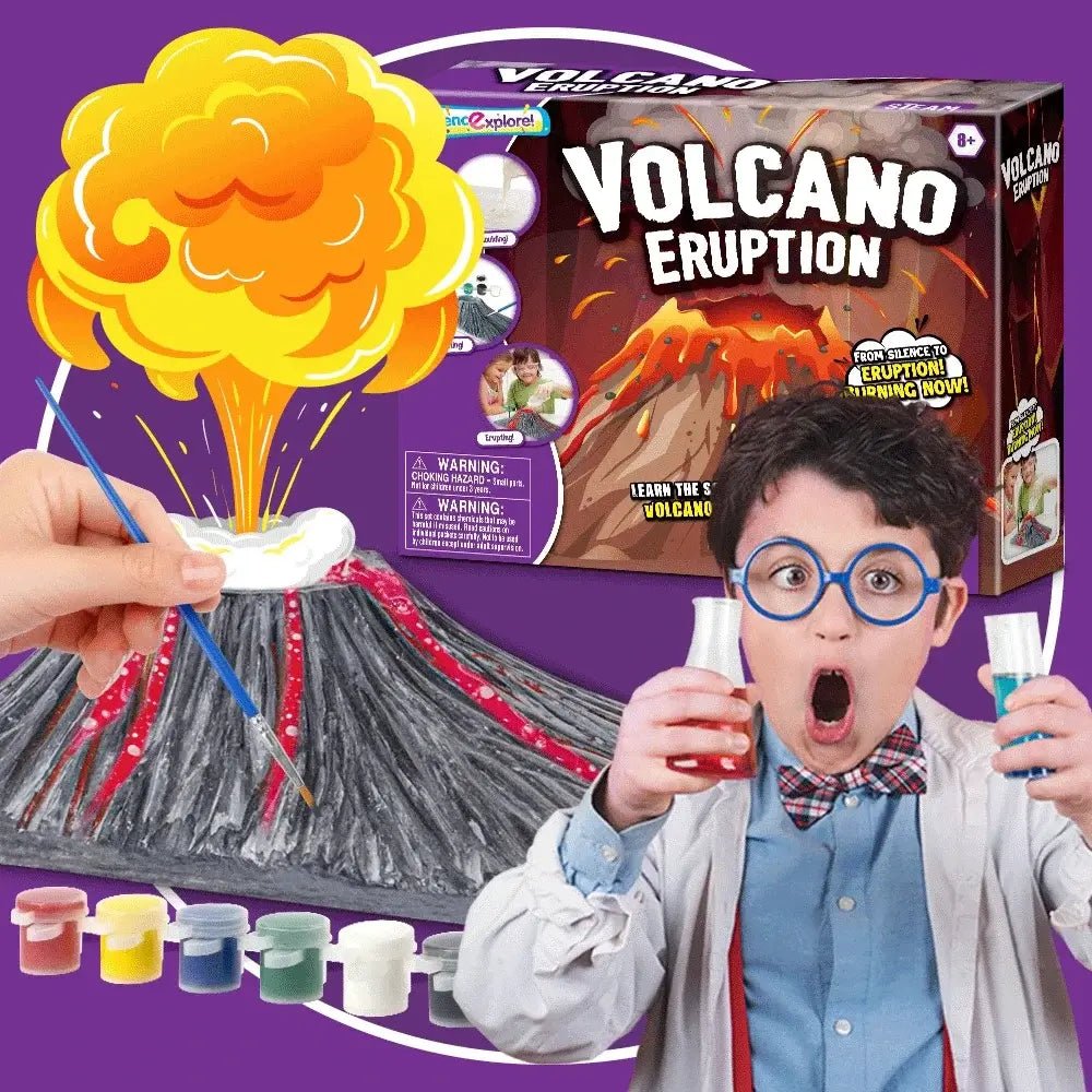 DIY Volcano Eruption Experiment Set - Bright Yellow Fox