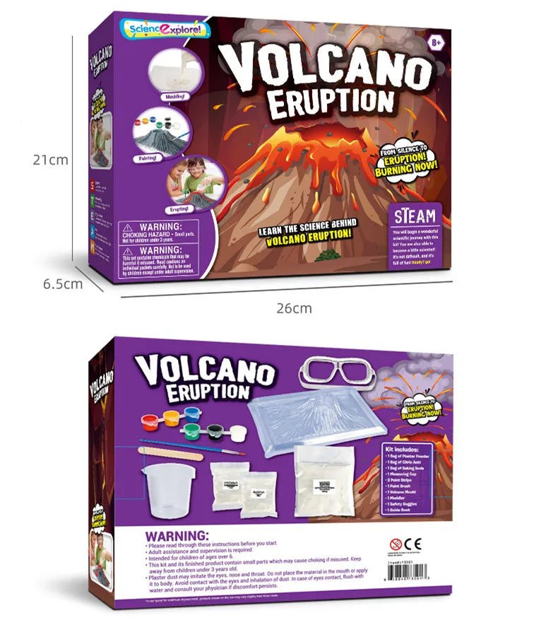 DIY Volcano Eruption Experiment Set - Bright Yellow Fox