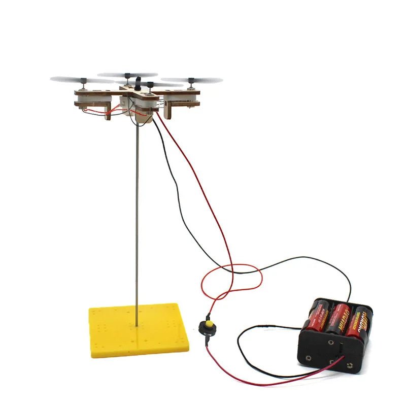 DIY Wooden Drone Model Set - Bright Yellow Fox