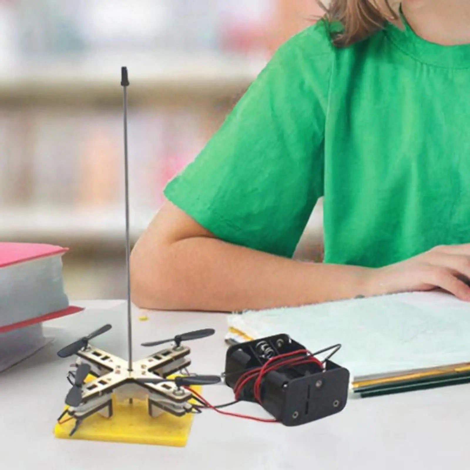 DIY Wooden Drone Model Set - Bright Yellow Fox