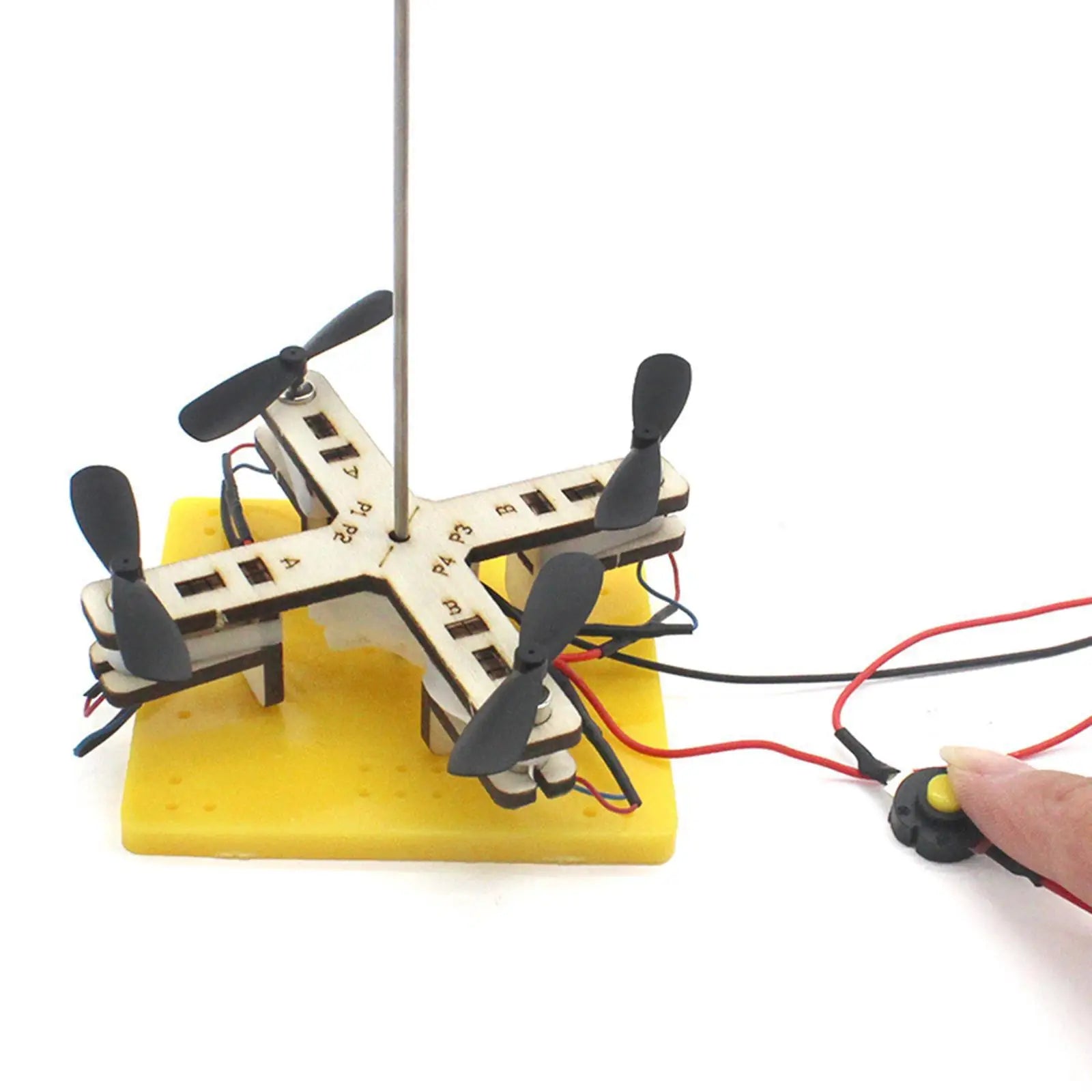 DIY Wooden Drone Model Set - Bright Yellow Fox