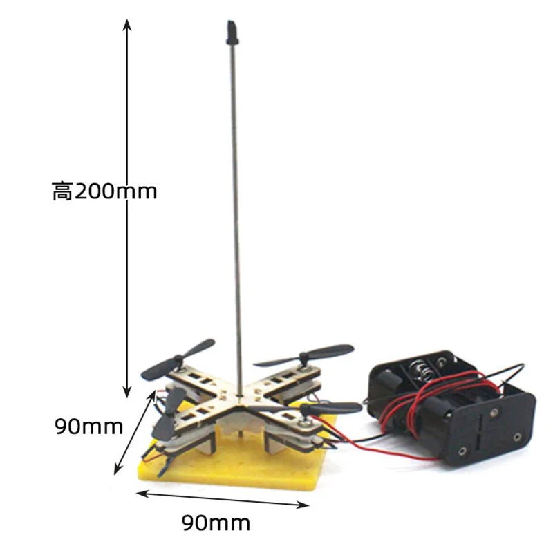 DIY Wooden Drone Model Set - Bright Yellow Fox