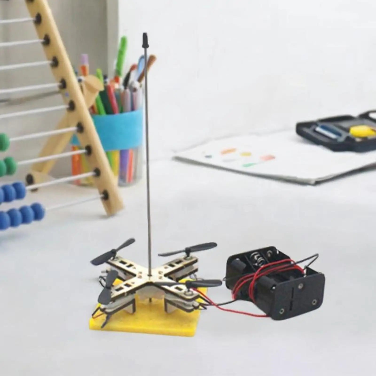 DIY Wooden Drone Model Set - Bright Yellow Fox