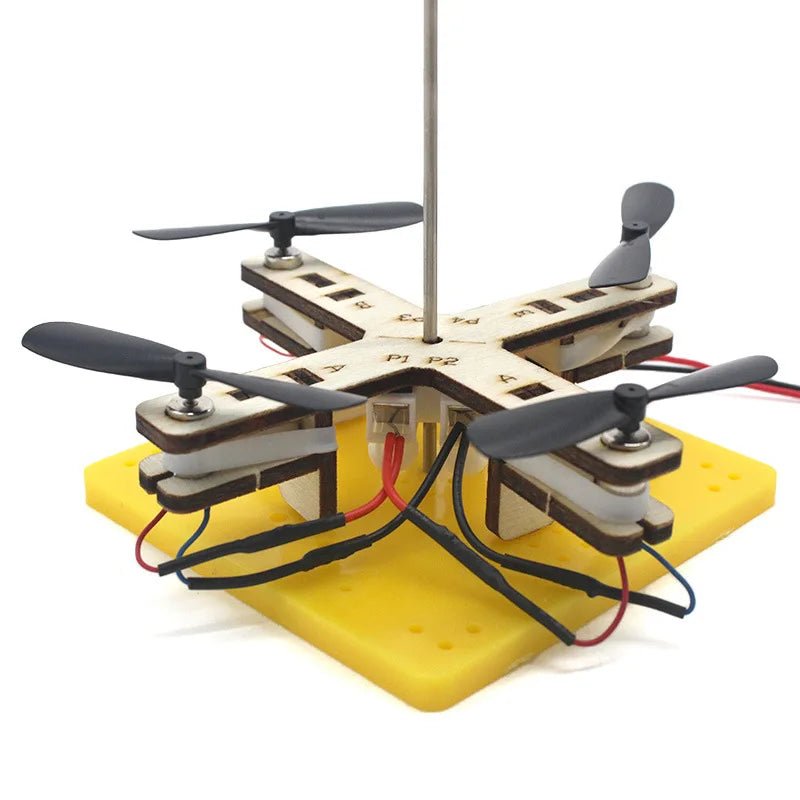 DIY Wooden Drone Model Set - Bright Yellow Fox