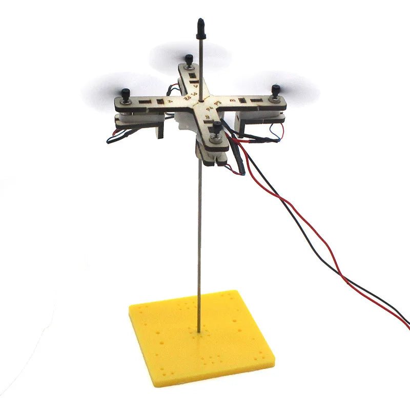 DIY Wooden Drone Model Set - Bright Yellow Fox