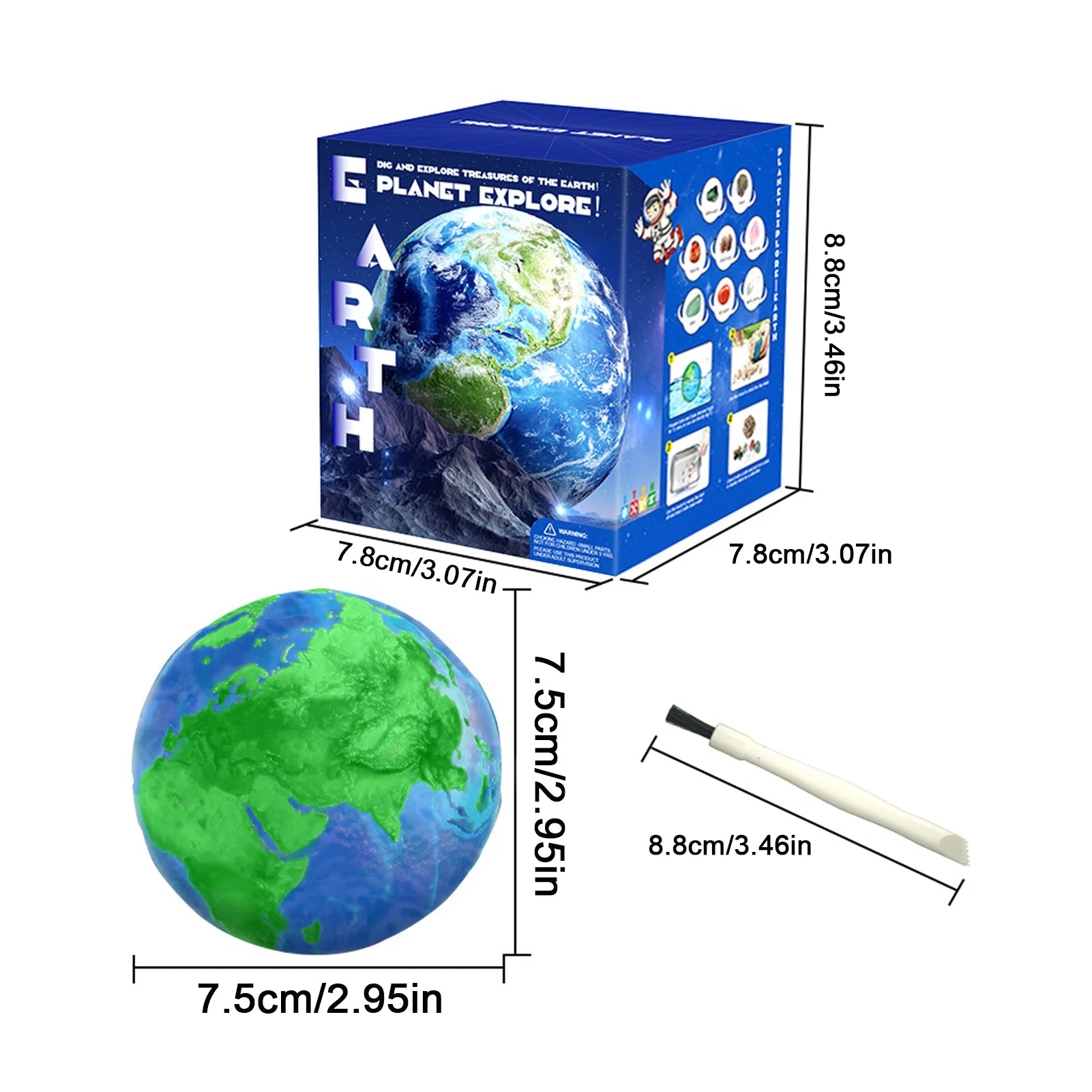 Earth Gemstone Excavation Kit - Bright Yellow Fox