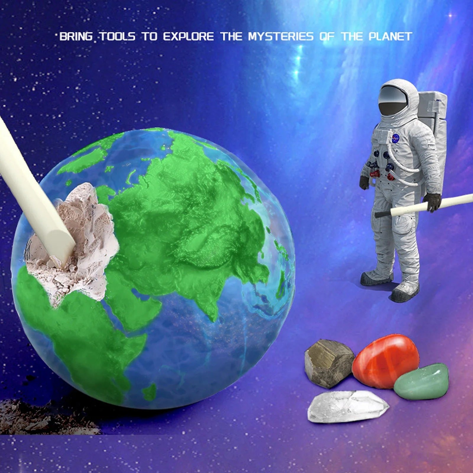 Earth Gemstone Excavation Kit - Bright Yellow Fox