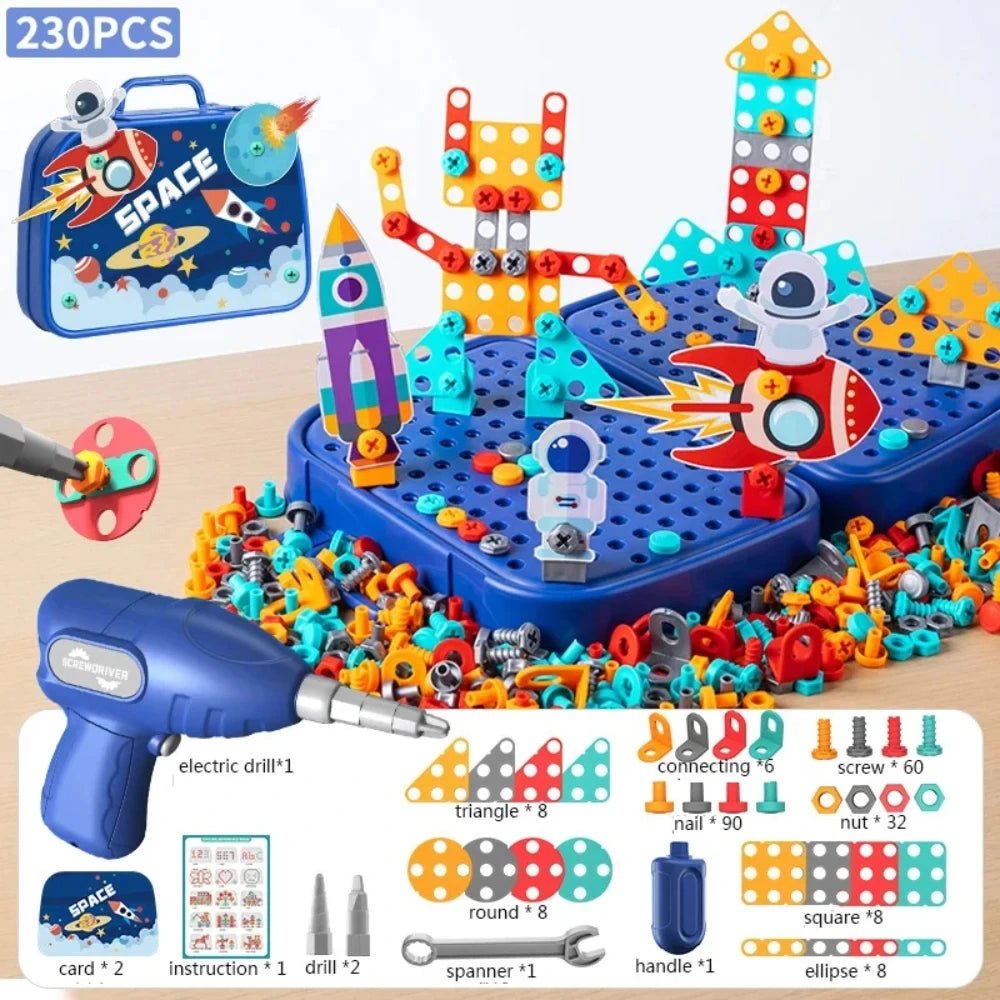 Engineering Drill Blocks Set - Bright Yellow Fox