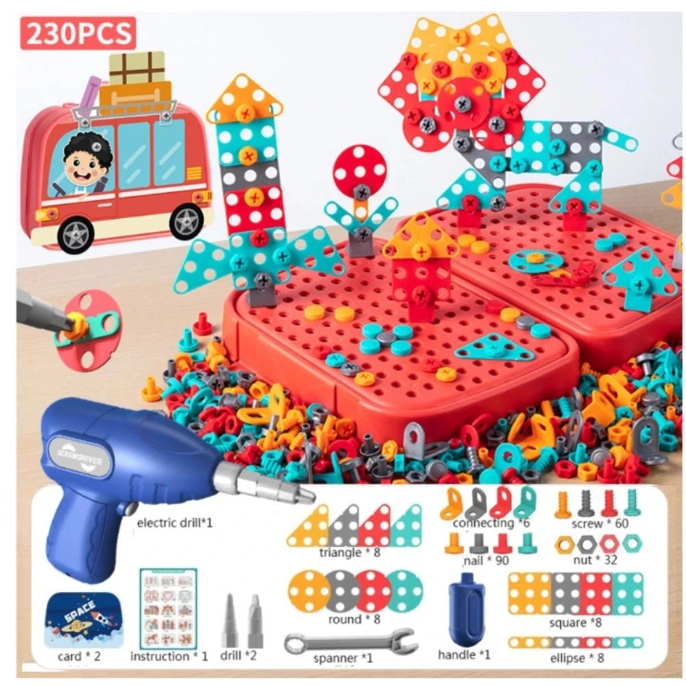 Engineering Drill Blocks Set - Bright Yellow Fox