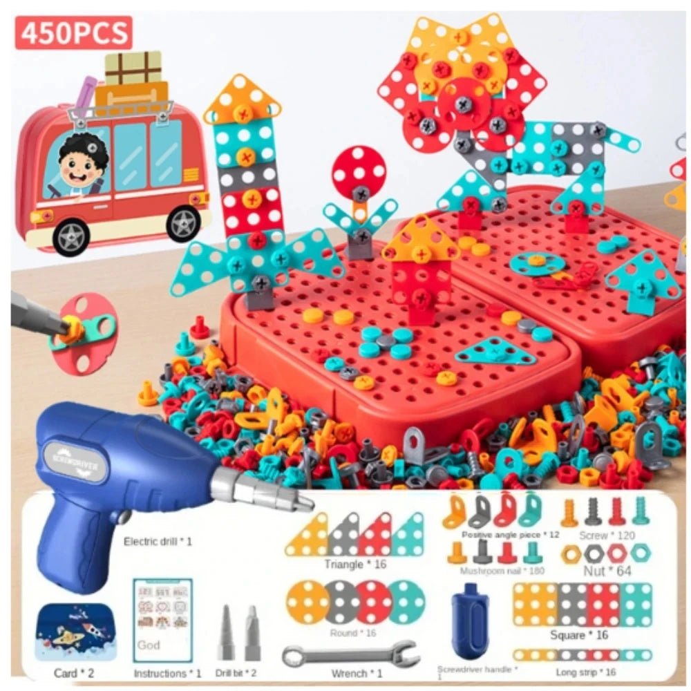 Engineering Drill Blocks Set - Bright Yellow Fox