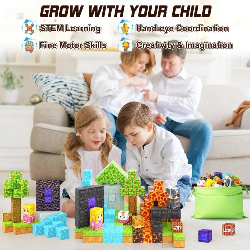 Magnet STEM Building Blocks Set - Bright Yellow Fox