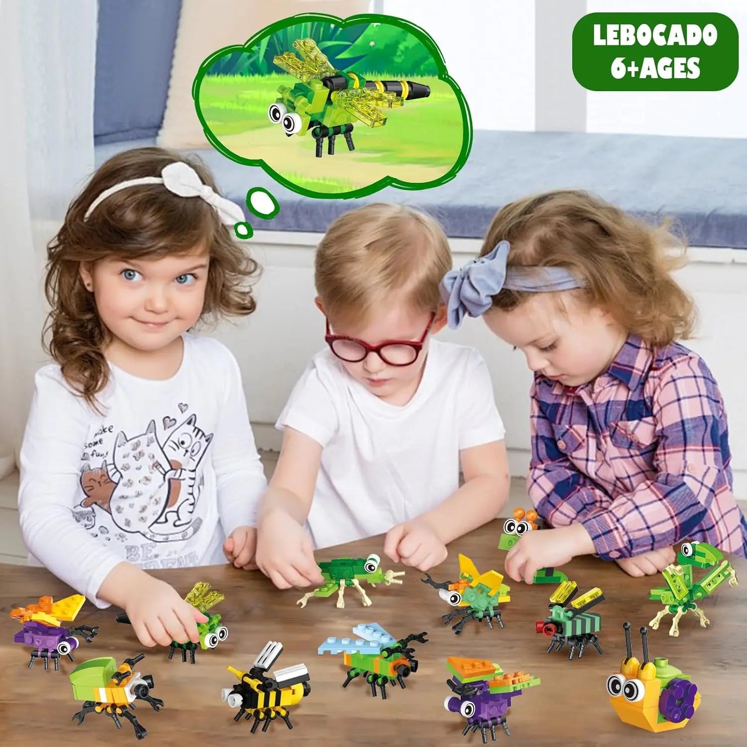 Mini Insect Building Blocks Set - Bright Yellow Fox