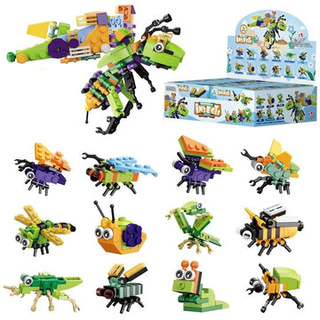 Mini Insect Building Blocks Set - Bright Yellow Fox