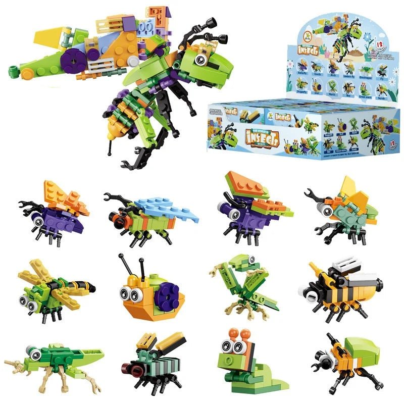 Mini Insect Building Blocks Set - Bright Yellow Fox