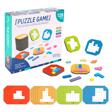 Tangram Jigsaw Puzzle Game Set - Bright Yellow Fox