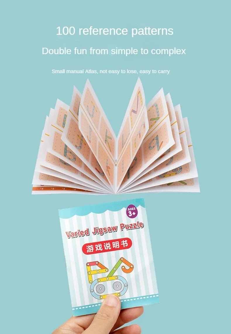 Wooden Geometric Pegboard Set - Bright Yellow Fox