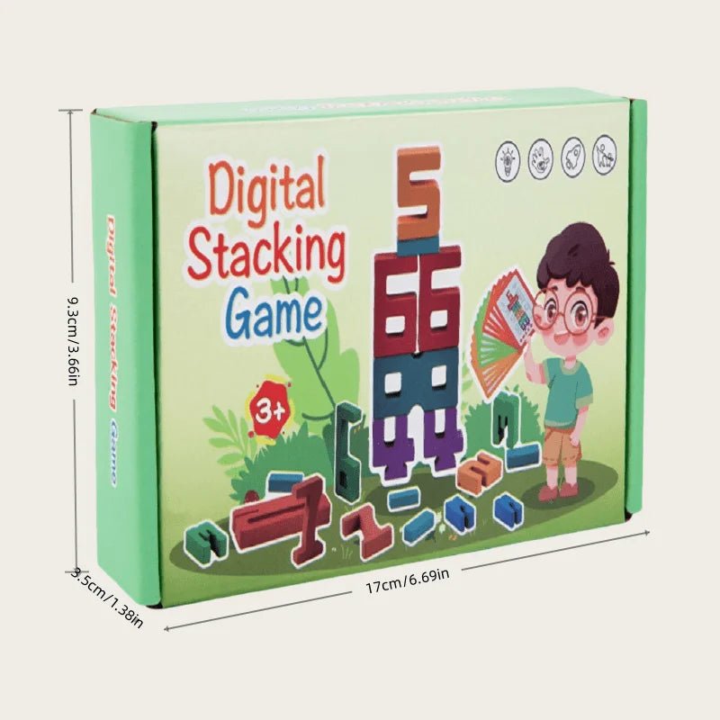 Wooden Number Blocks Set - Bright Yellow Fox