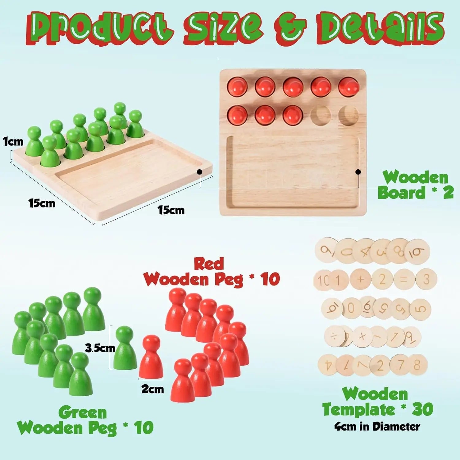Wooden Number Board Game - Bright Yellow Fox
