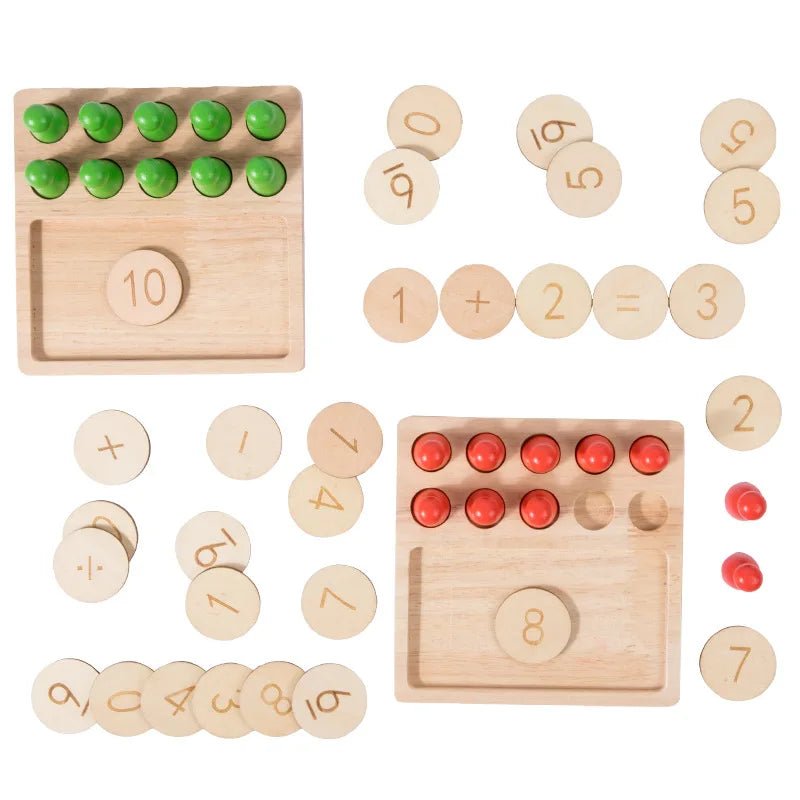 Wooden Number Board Game - Bright Yellow Fox