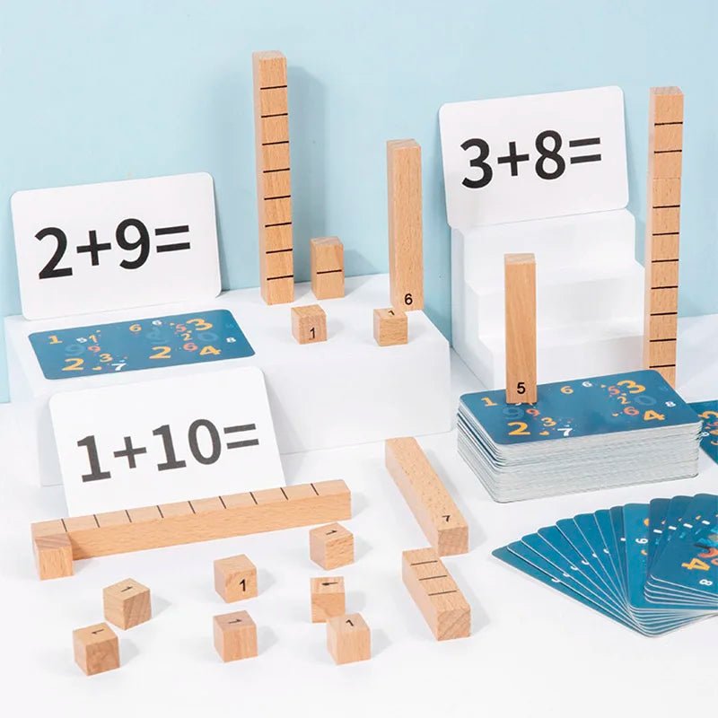 Wooden Number Solving Stick - Bright Yellow Fox