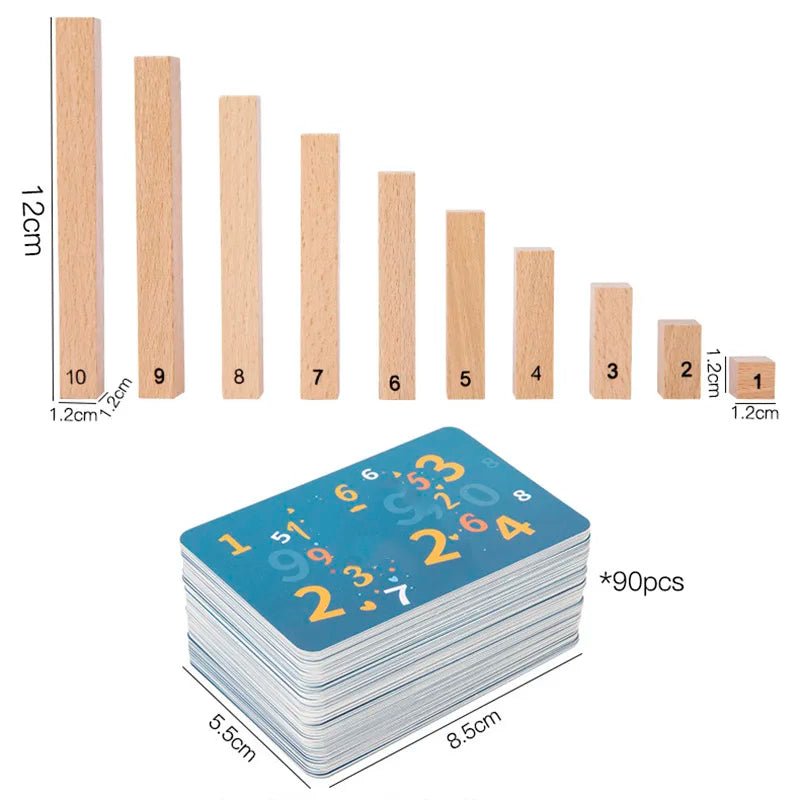 Wooden Number Solving Stick - Bright Yellow Fox