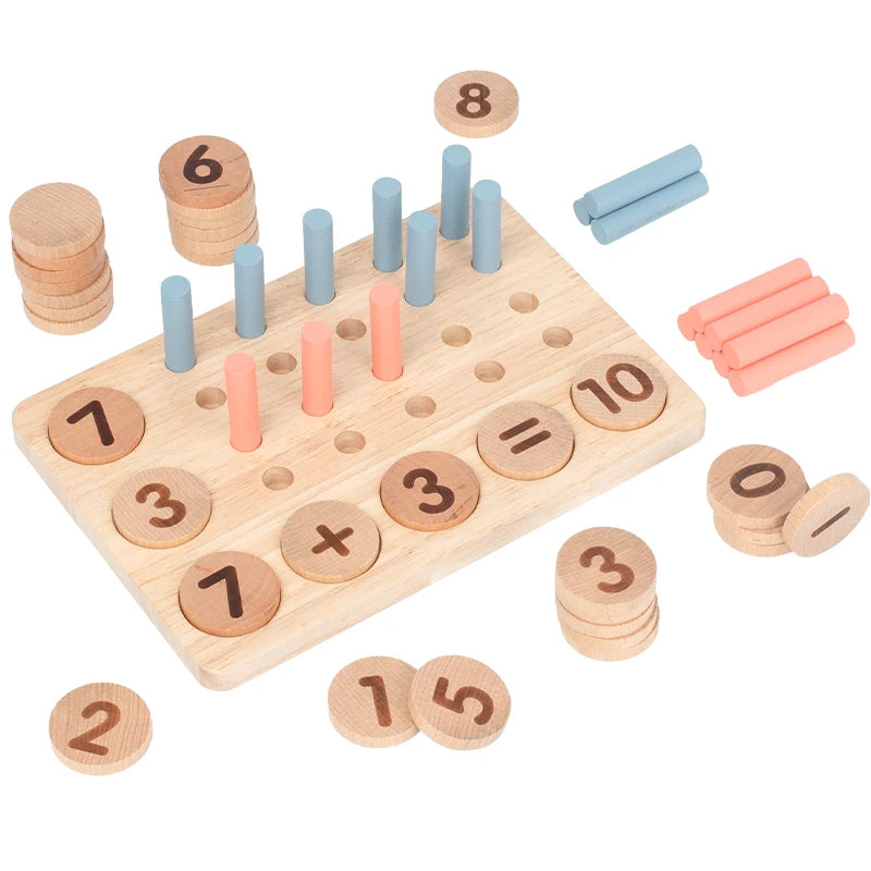 wooden number board game